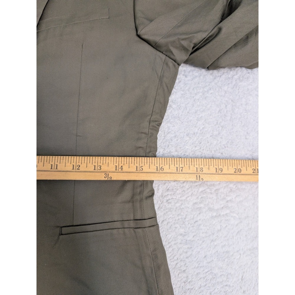 NEW H&M Men's Slim Fit Sport Coat Suit Jacket Blazer 36R 2 Button Vented Green - Picture 7 of 8